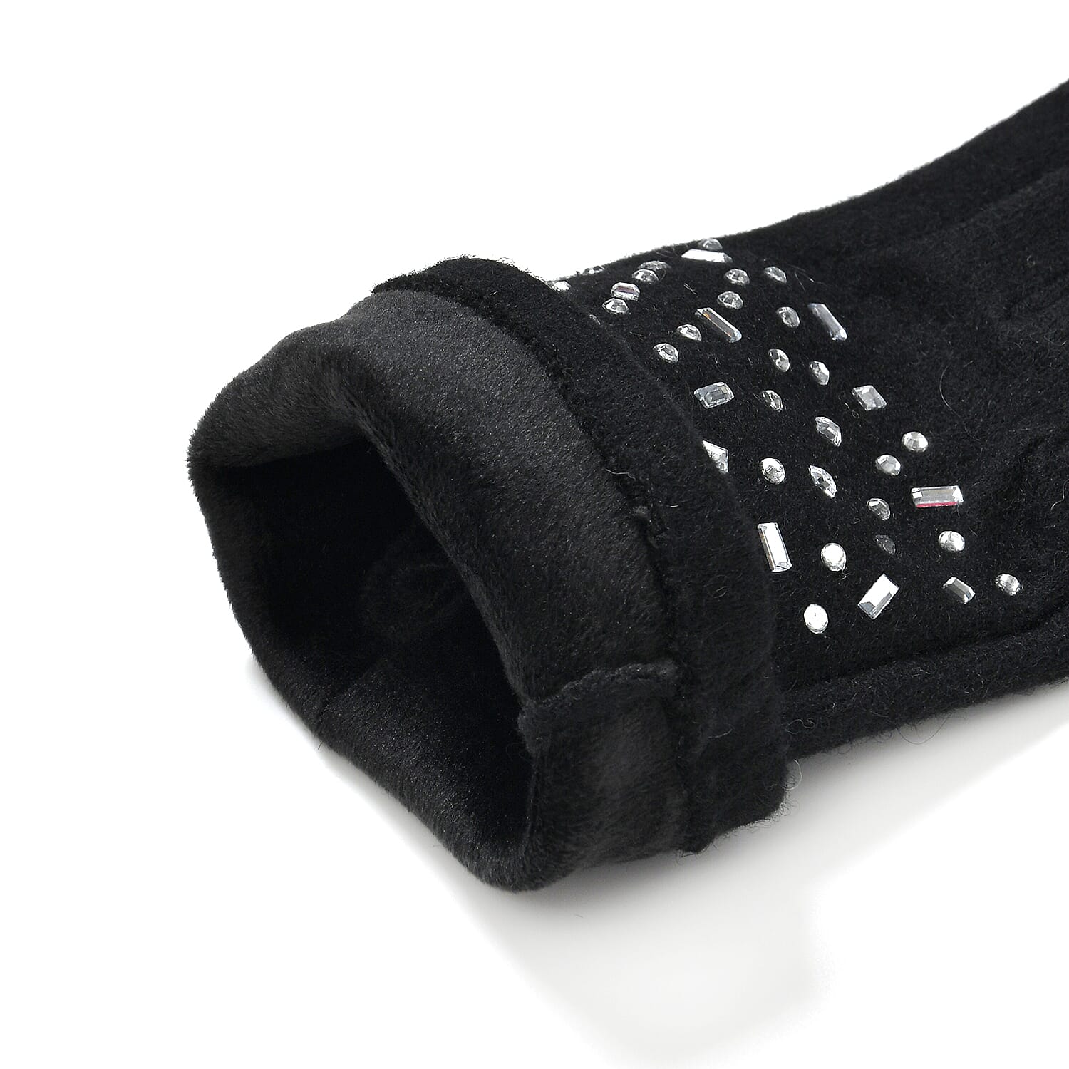 Set of 2 Crystal Pattern Hat & Gloves