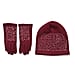 Set of 2 Crystal Pattern Hat & Gloves