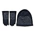 Set of 2 Crystal Pattern Hat & Gloves