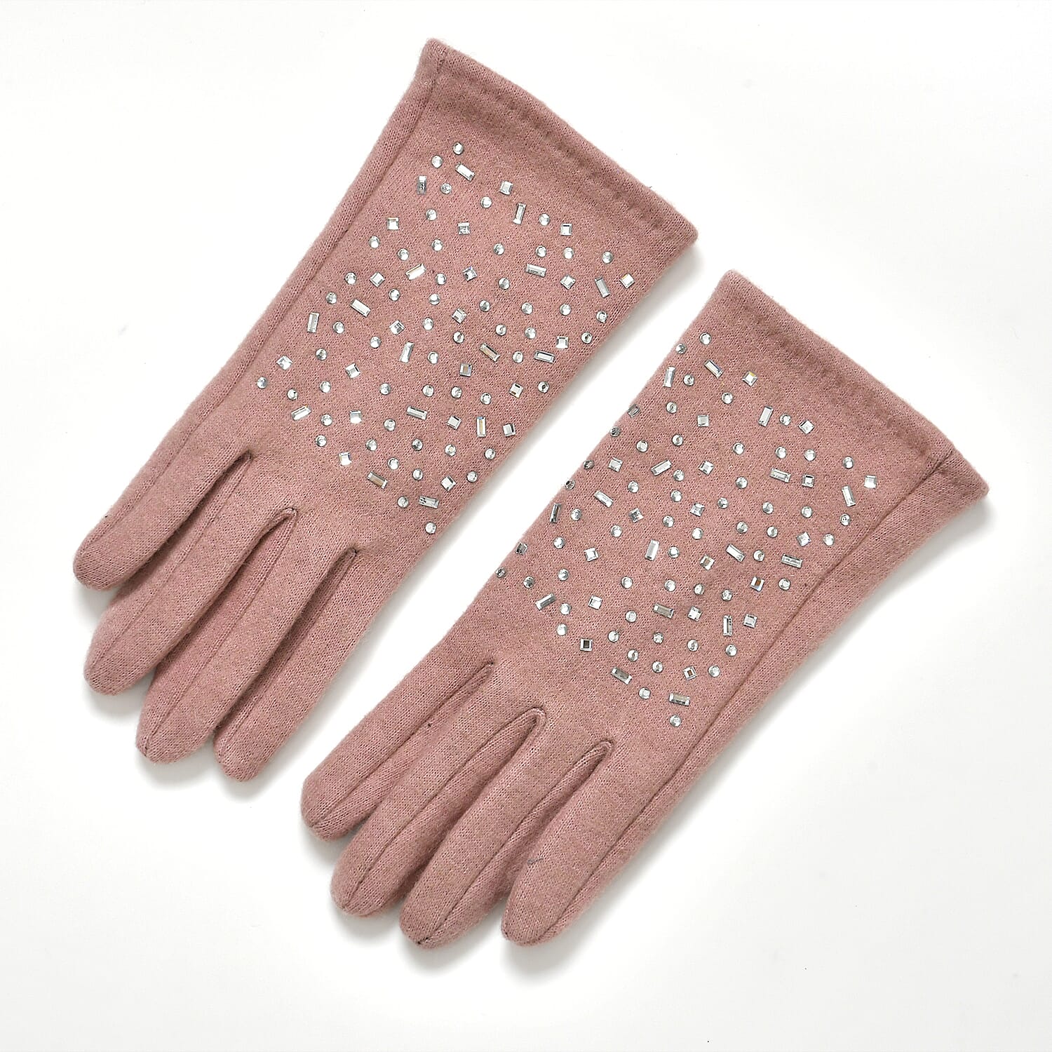 Cashmere Wool Gloves & Hat - Pink