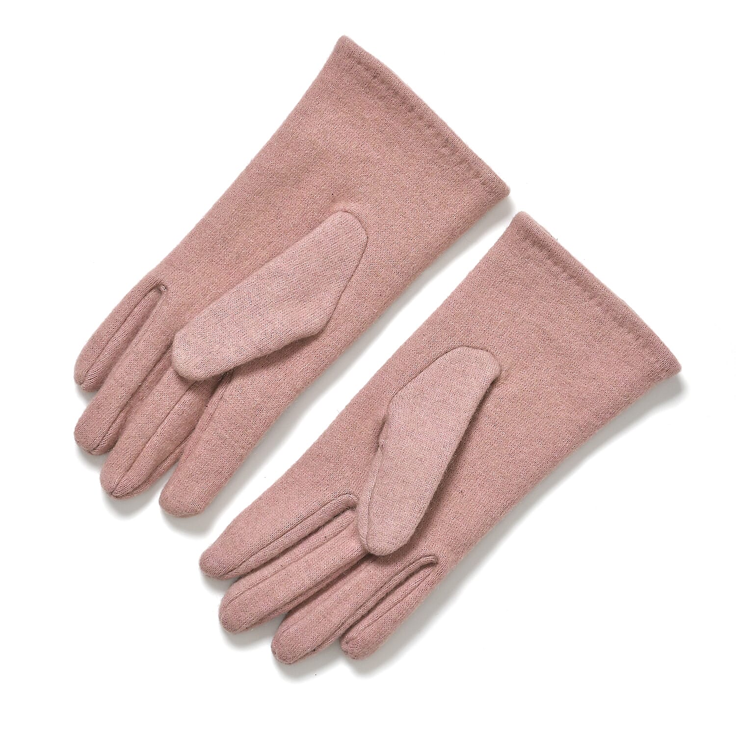 Cashmere Wool Gloves & Hat - Pink