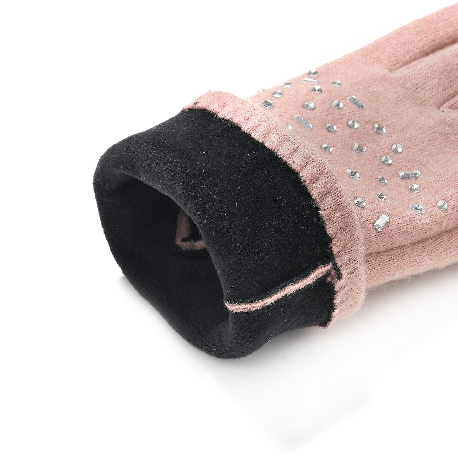 Cashmere Wool Gloves & Hat - Pink