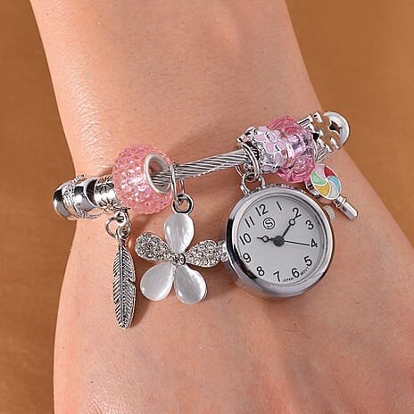 Strada Multi Charm Watch Bangle - Flower