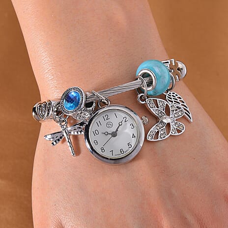 Strada Multi Charm Watch Bangle - Butterfly