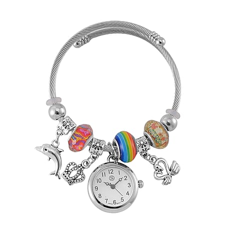 Strada Multi Charm Watch Bangle - Rainbow