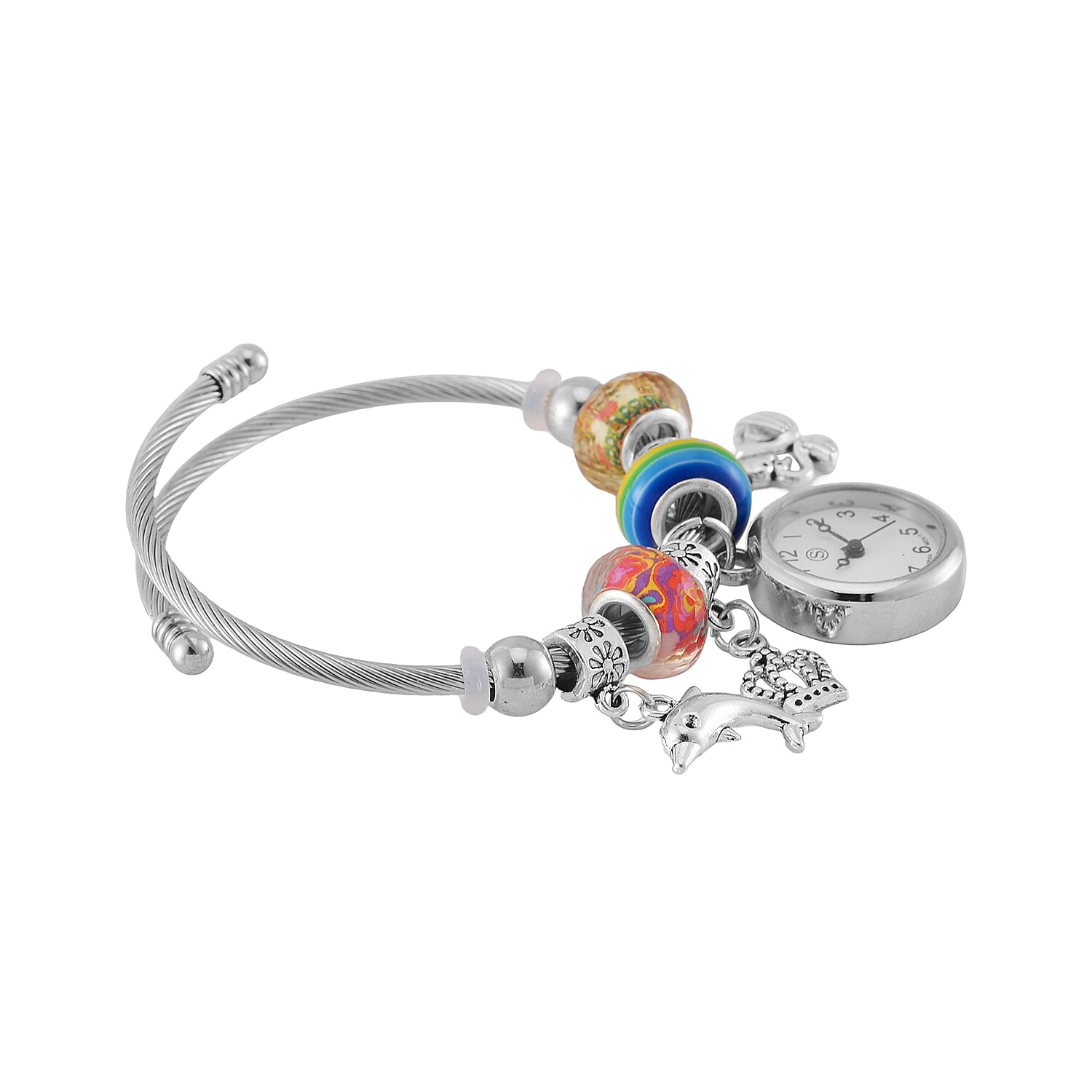 Strada Multi Charm Watch Bangle - Rainbow