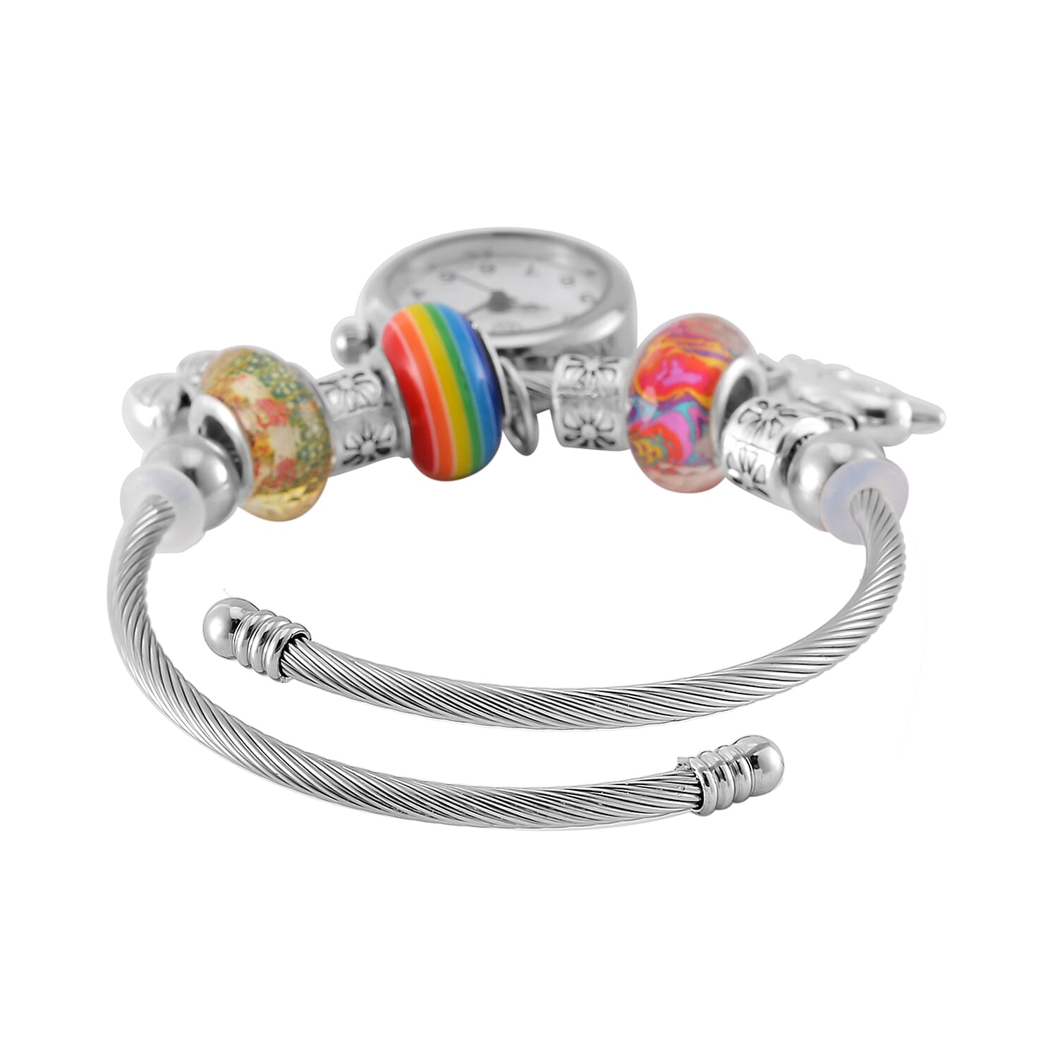 Strada Multi Charm Watch Bangle - Rainbow