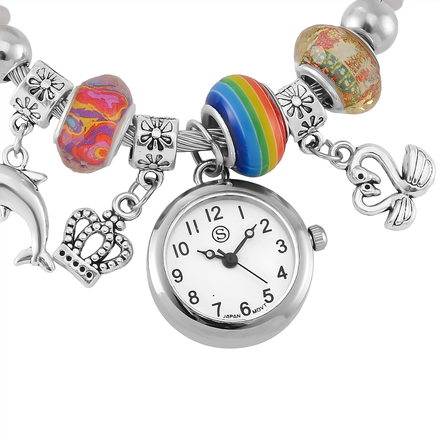 Strada Multi Charm Watch Bangle - Rainbow