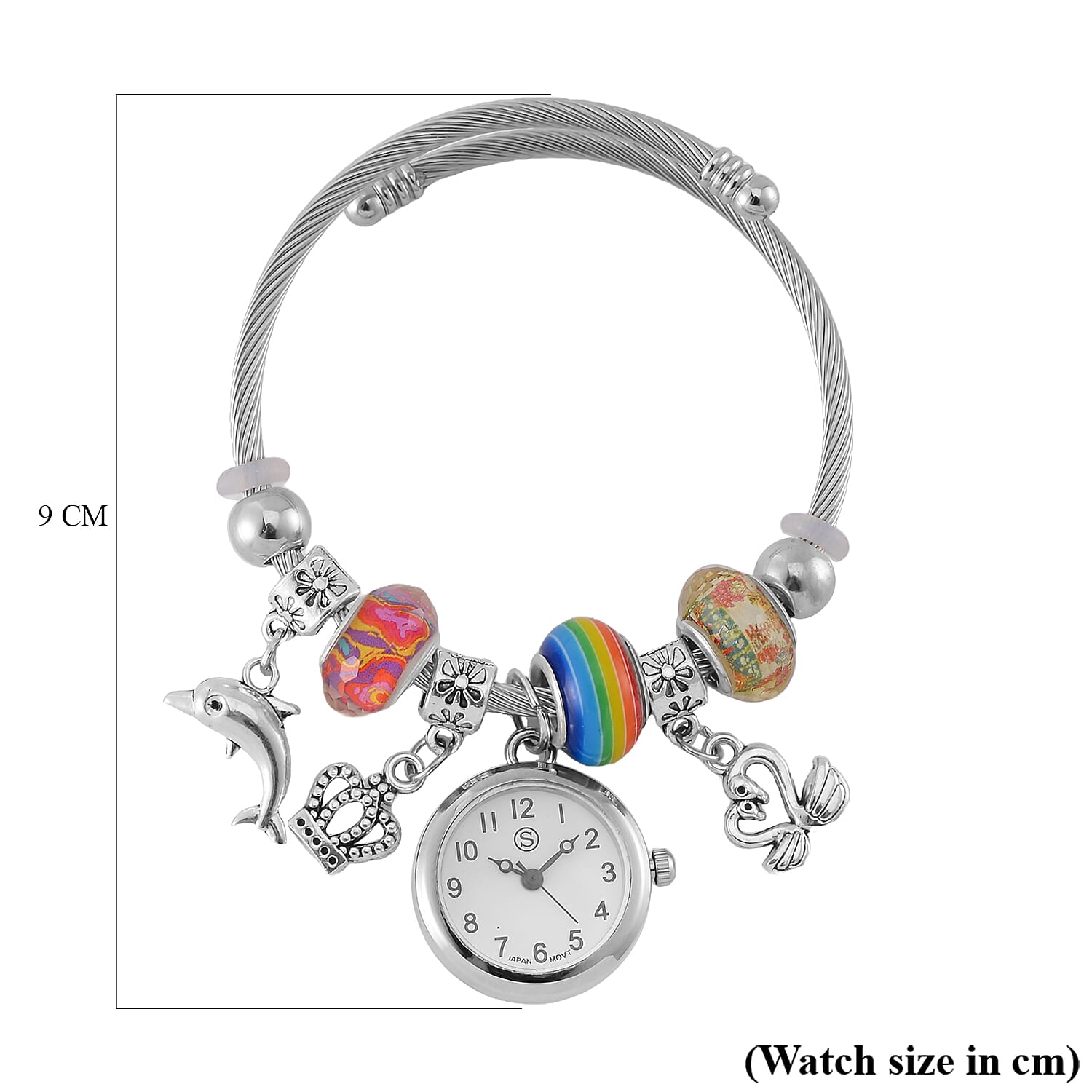 Strada Multi Charm Watch Bangle - Rainbow