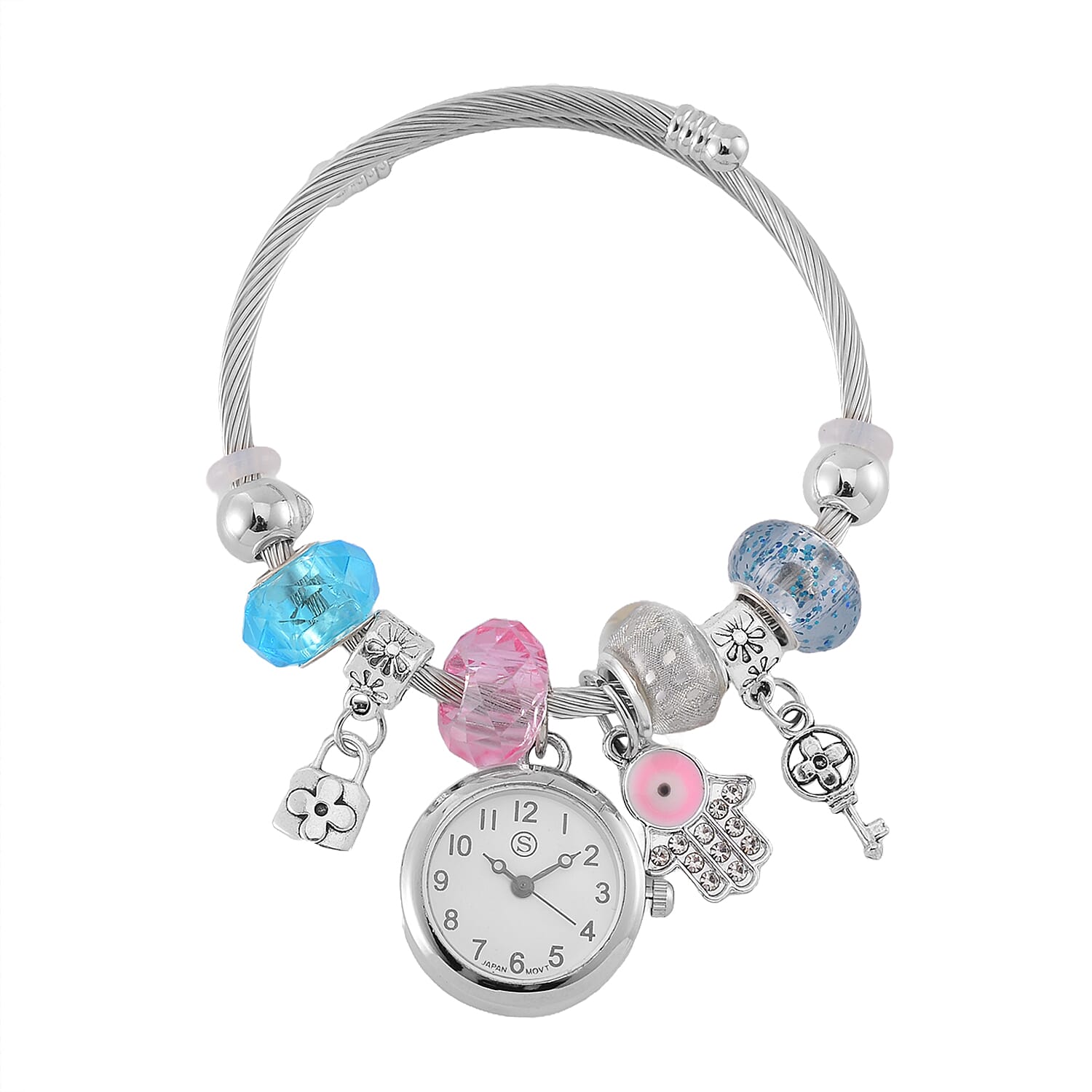 Strada Multi Charm Watch Bangle - Key - Lock