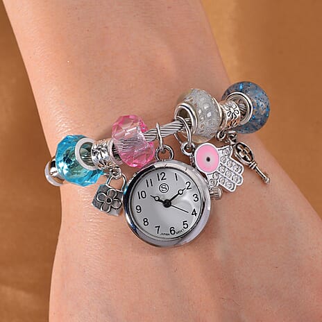 Strada Multi Charm Watch Bangle - Key & Lock