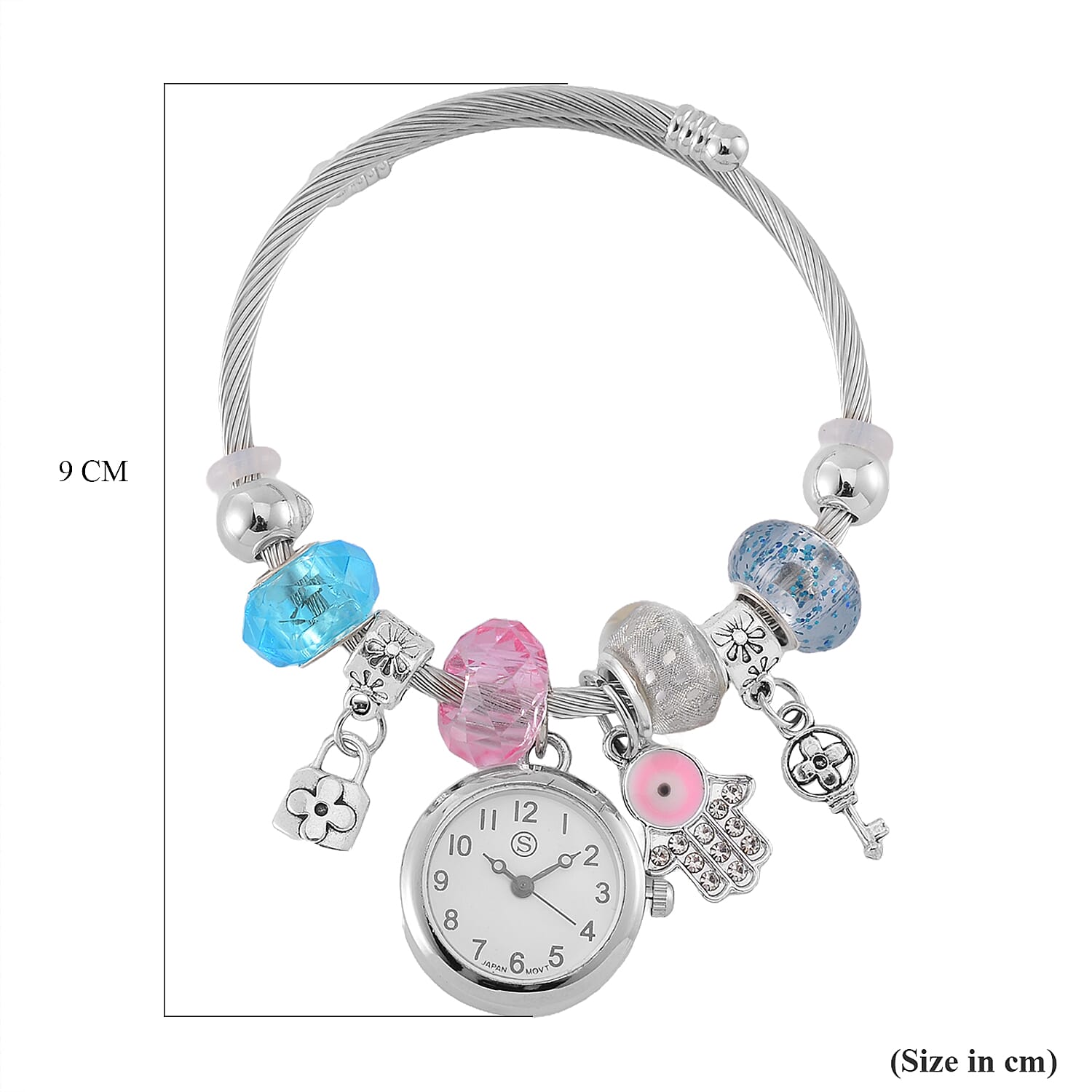 Strada Multi Charm Watch Bangle - Key - Lock