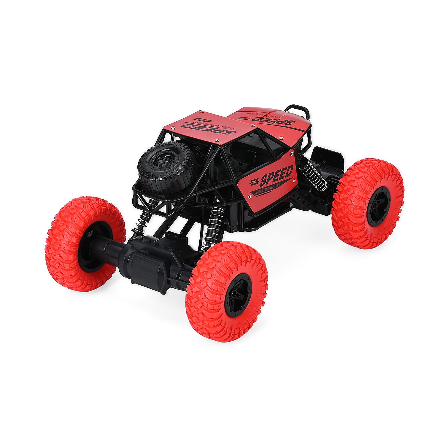 All-Terrain Die-Cast R-C Climbing Car - Rubber Tyres, Shock Absorbers - Red