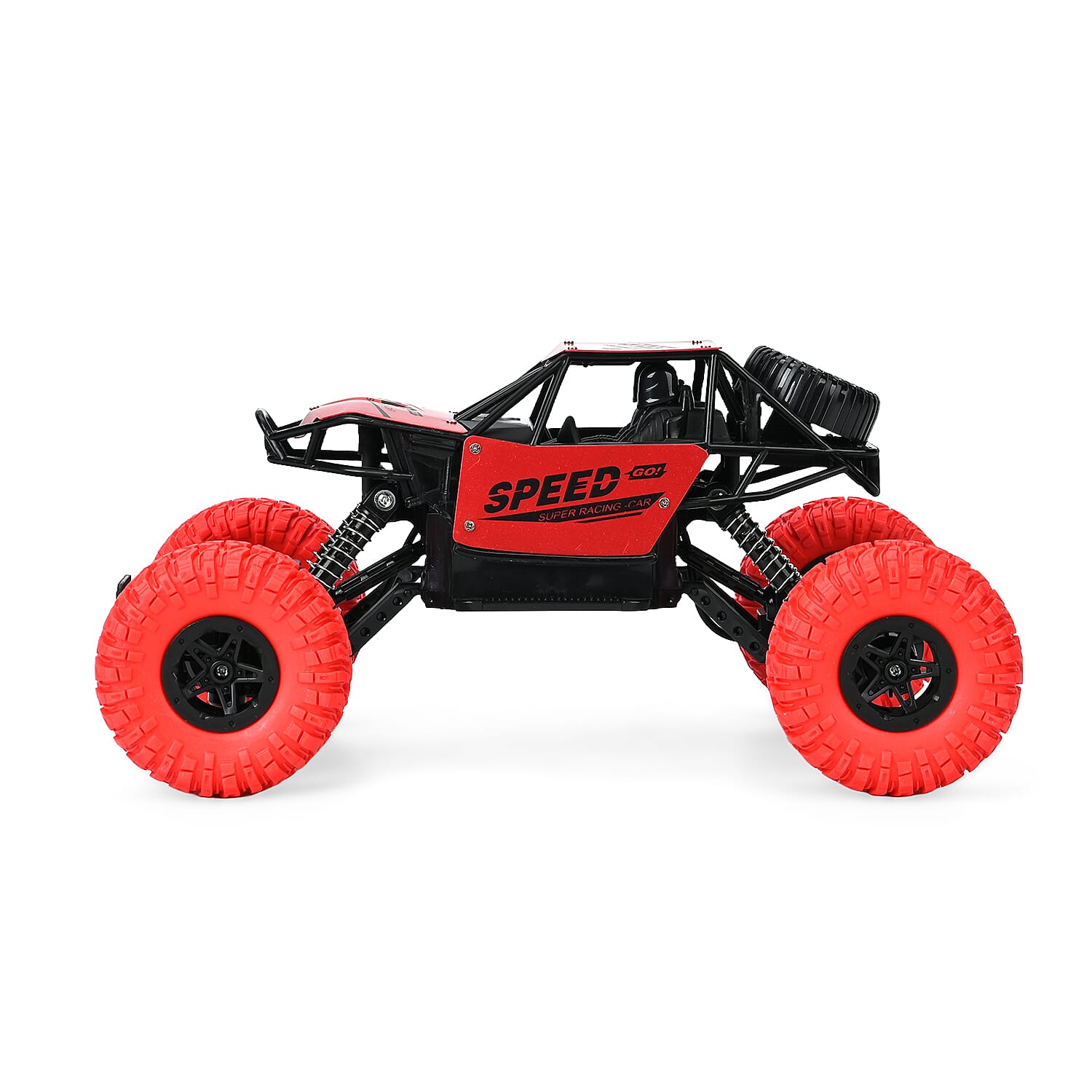 All-Terrain Die-Cast R-C Climbing Car - Rubber Tyres, Shock Absorbers - Red
