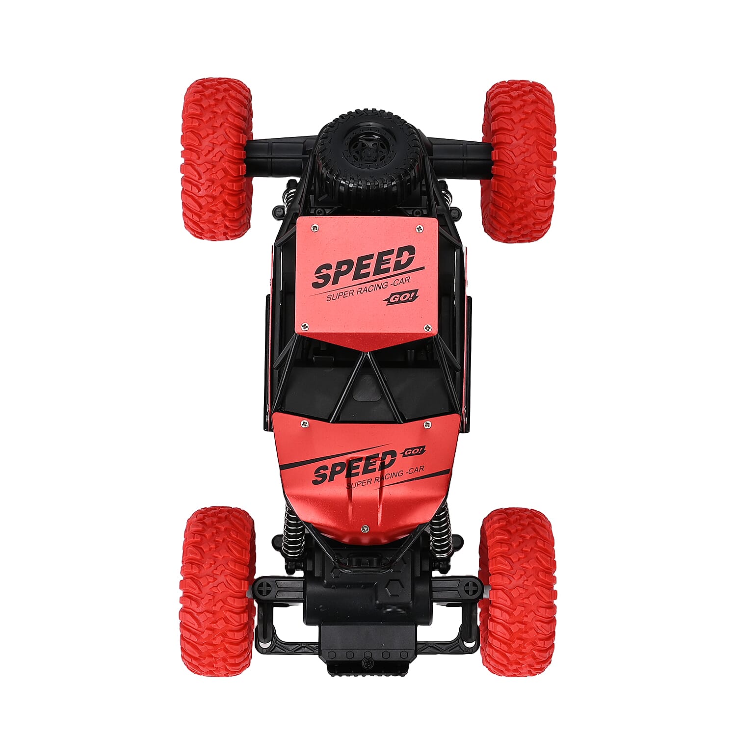 All-Terrain Die-Cast R-C Climbing Car - Rubber Tyres, Shock Absorbers - Red