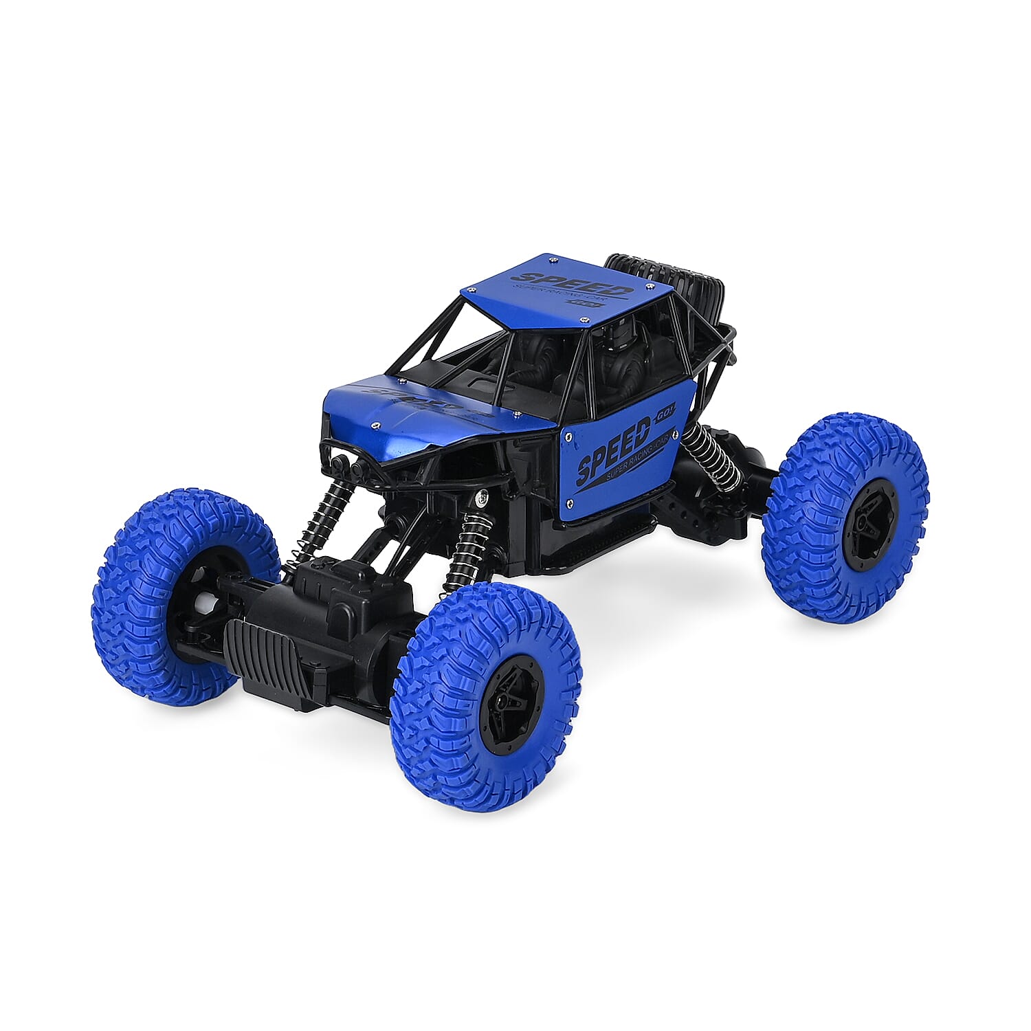 All-Terrain Die-Cast R-C Climbing Car - Rubber Tyres, Shock Absorbers - Blue