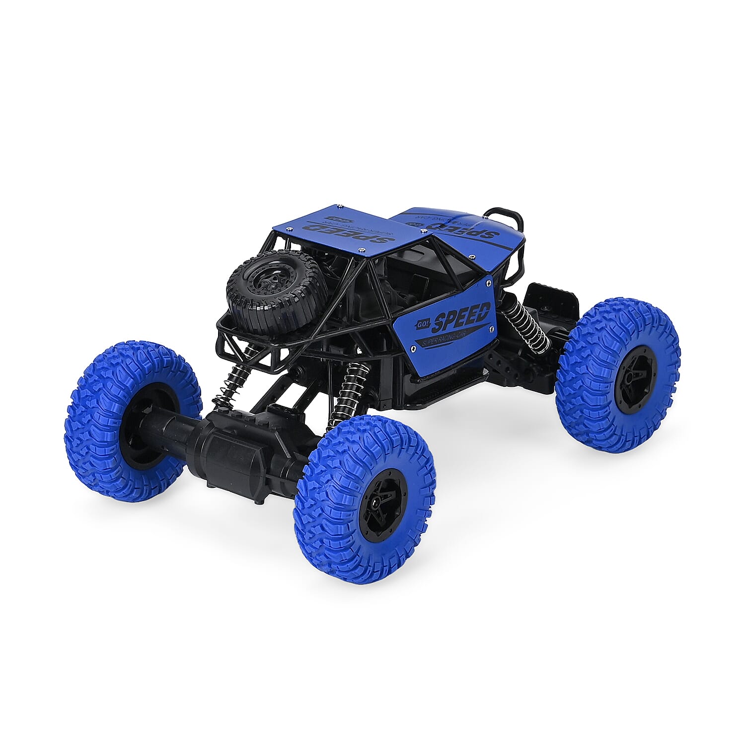 All-Terrain Die-Cast R-C Climbing Car - Rubber Tyres, Shock Absorbers - Blue
