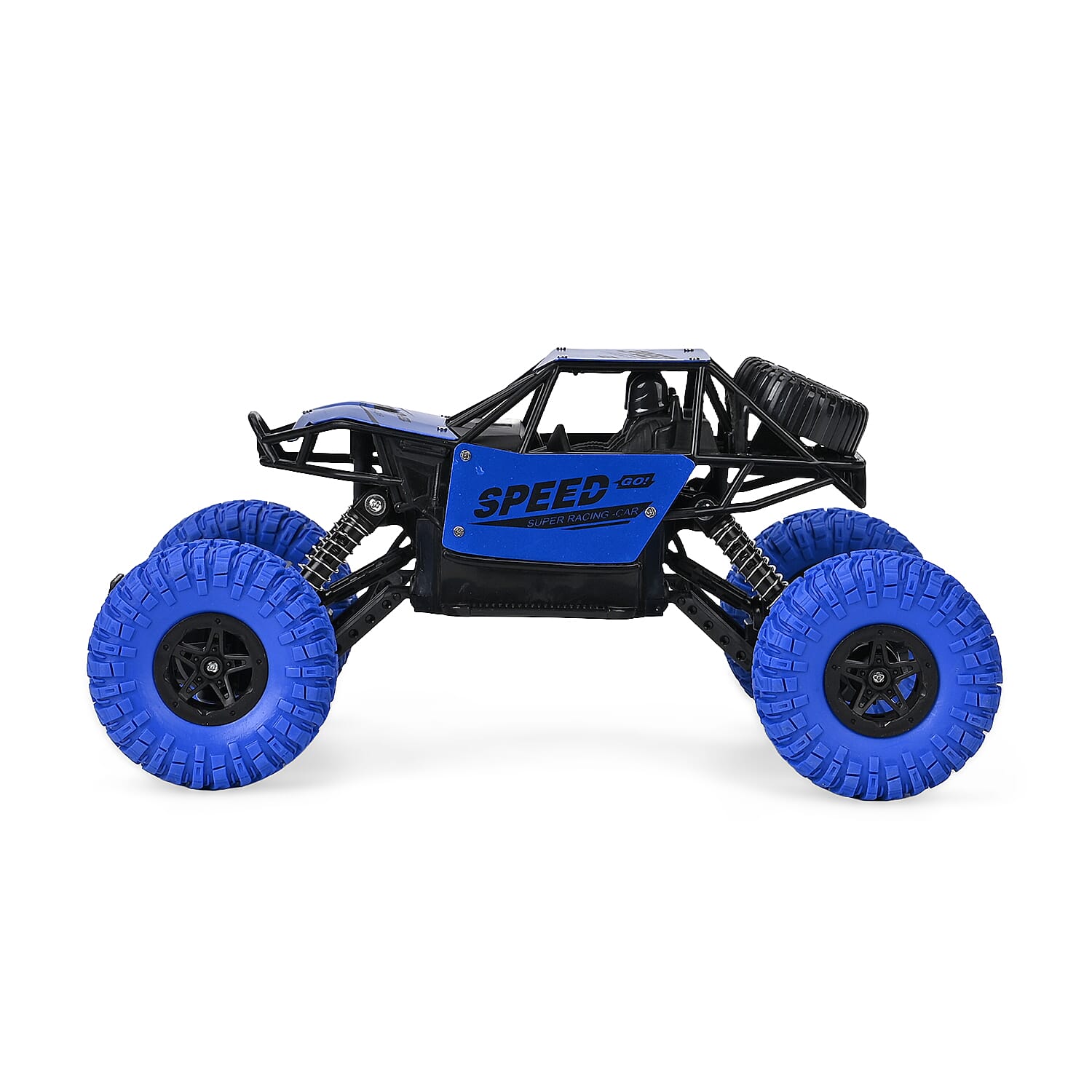 All-Terrain Die-Cast R-C Climbing Car - Rubber Tyres, Shock Absorbers - Blue