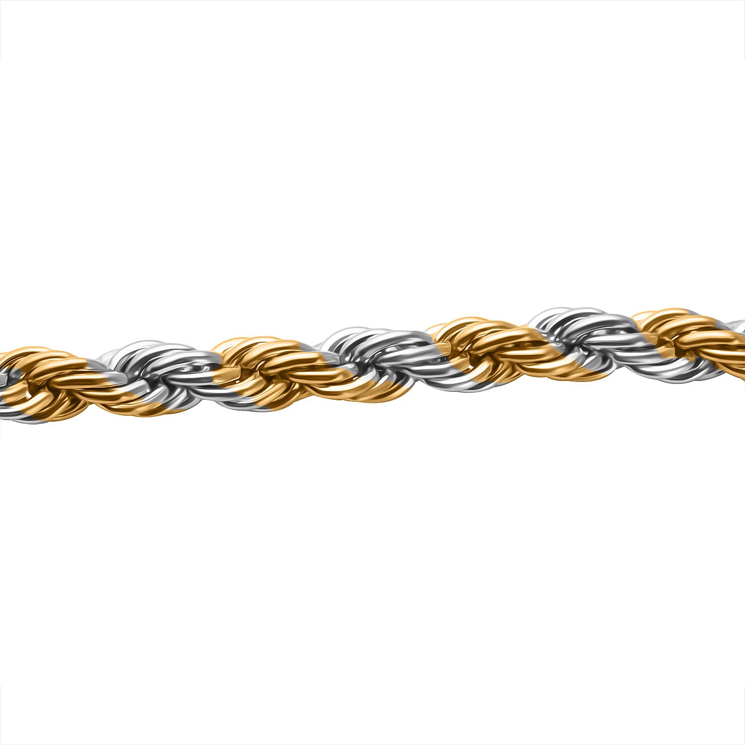 Designer Closeout - Two Tone Rope Bracelet (7.5 - 2 Extender)