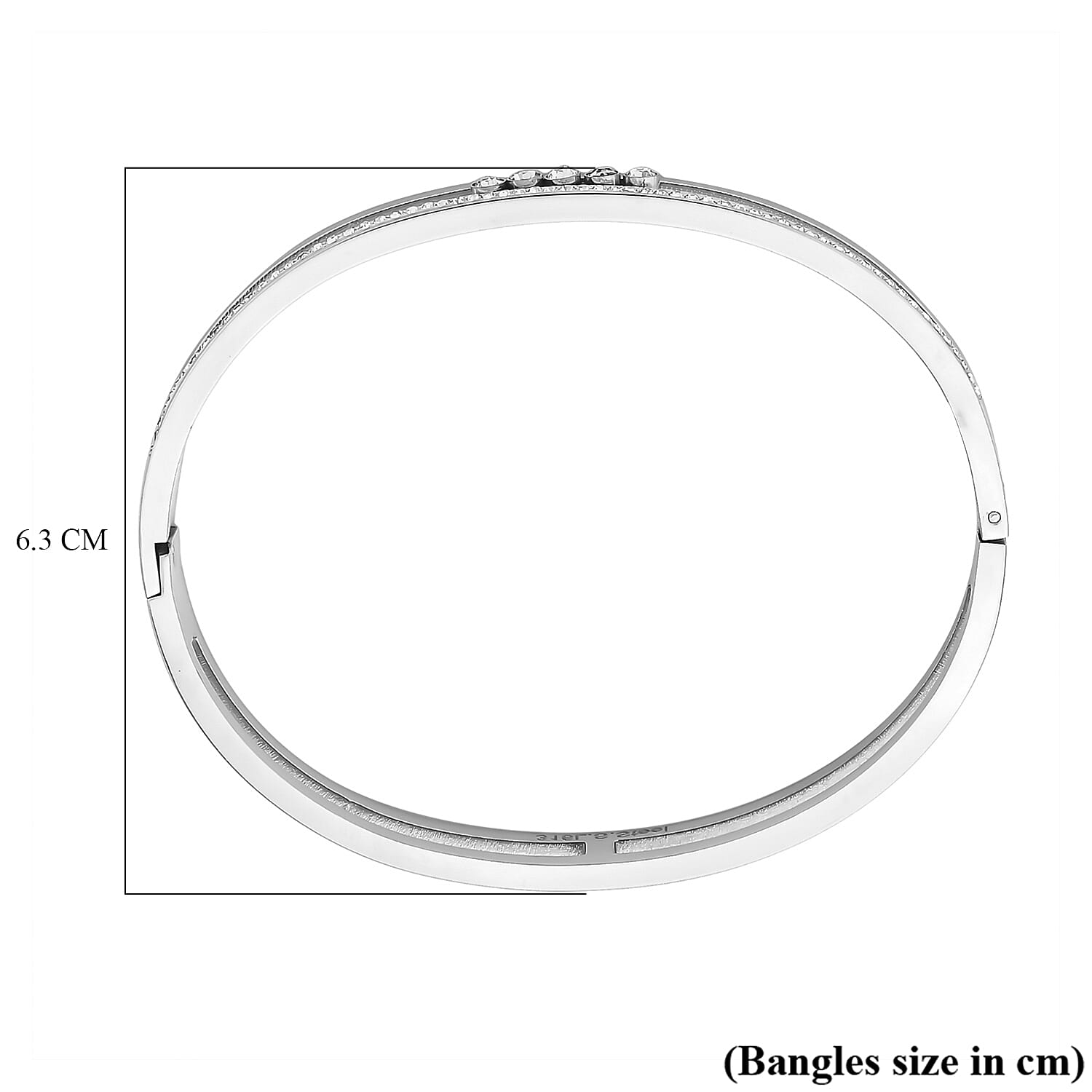 White Crystal Bangle (Size - 7.5) White Crystal Bangle (Size - 7.5)