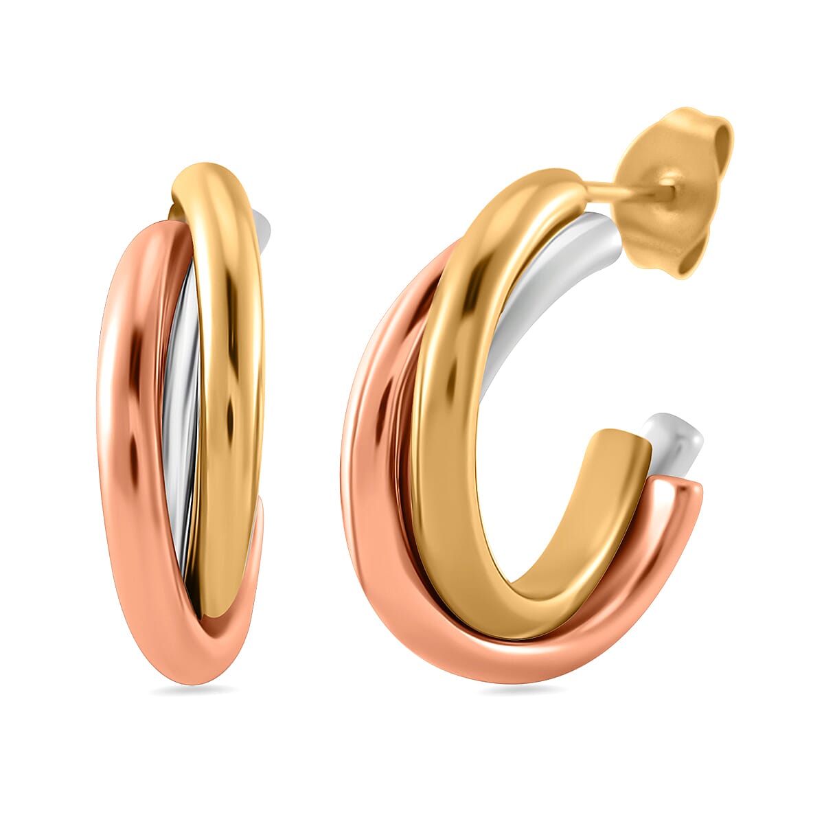 Designer Inspired - 3 Tone Plating Earring