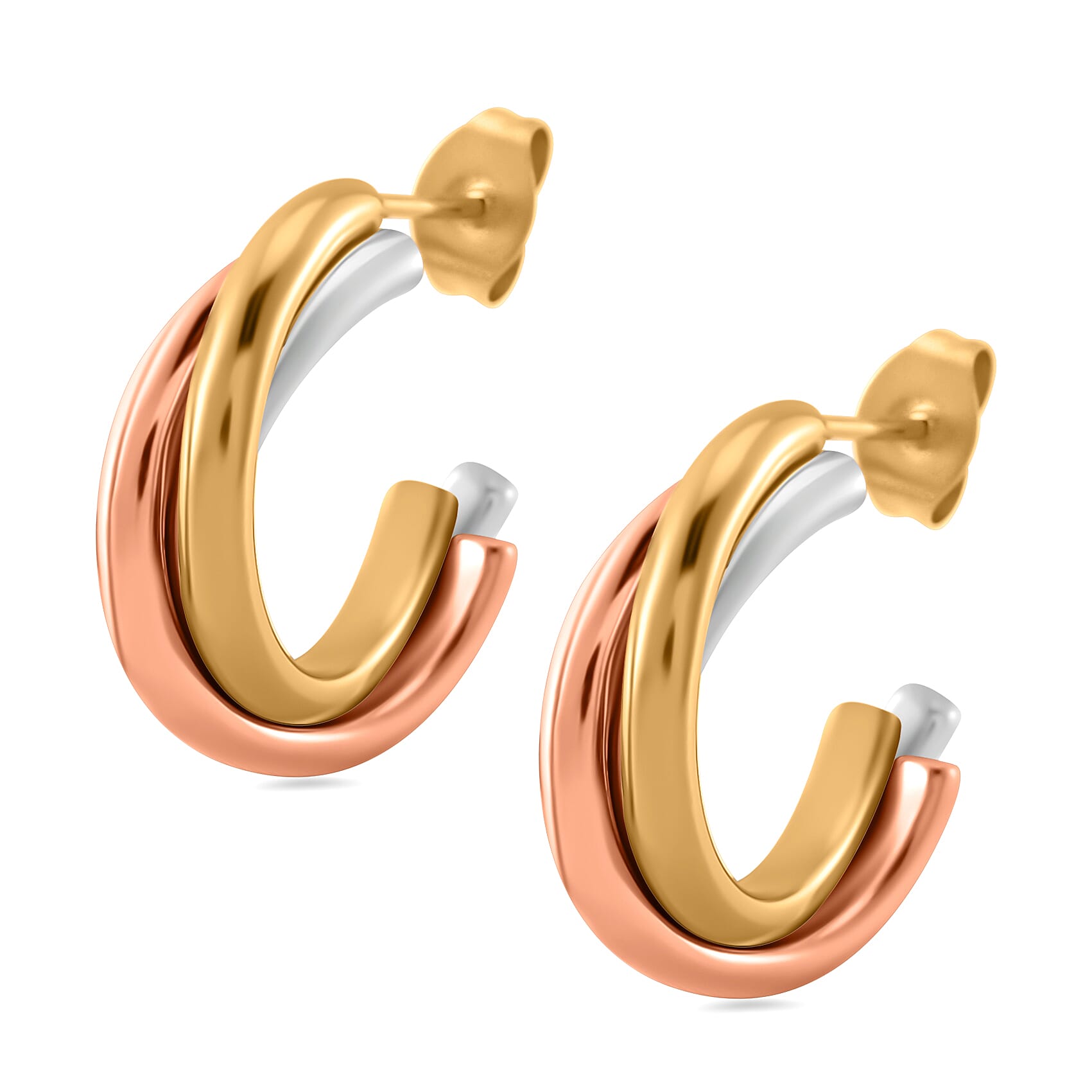 Designer Inspired - 3 Tone Plating Earring