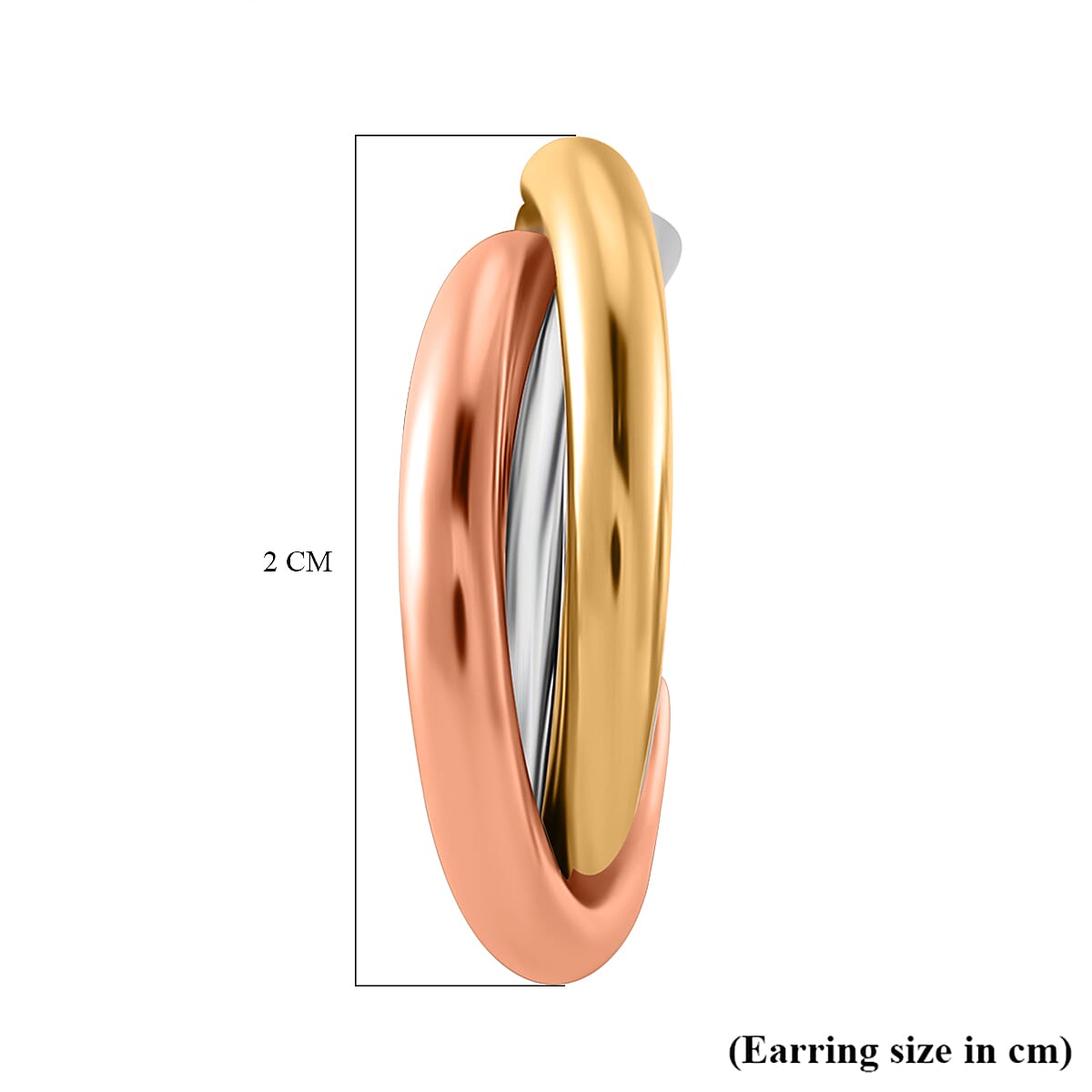 Designer Inspired - 3 Tone Plating Earring