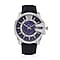 GENOA Japan Movt. 3ATM WR Silver Dial Watch with White Leather Strap