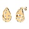 White Crystal Push Back Earring Yellow