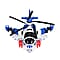 Electronic Light Music Fighter Plane - Blue