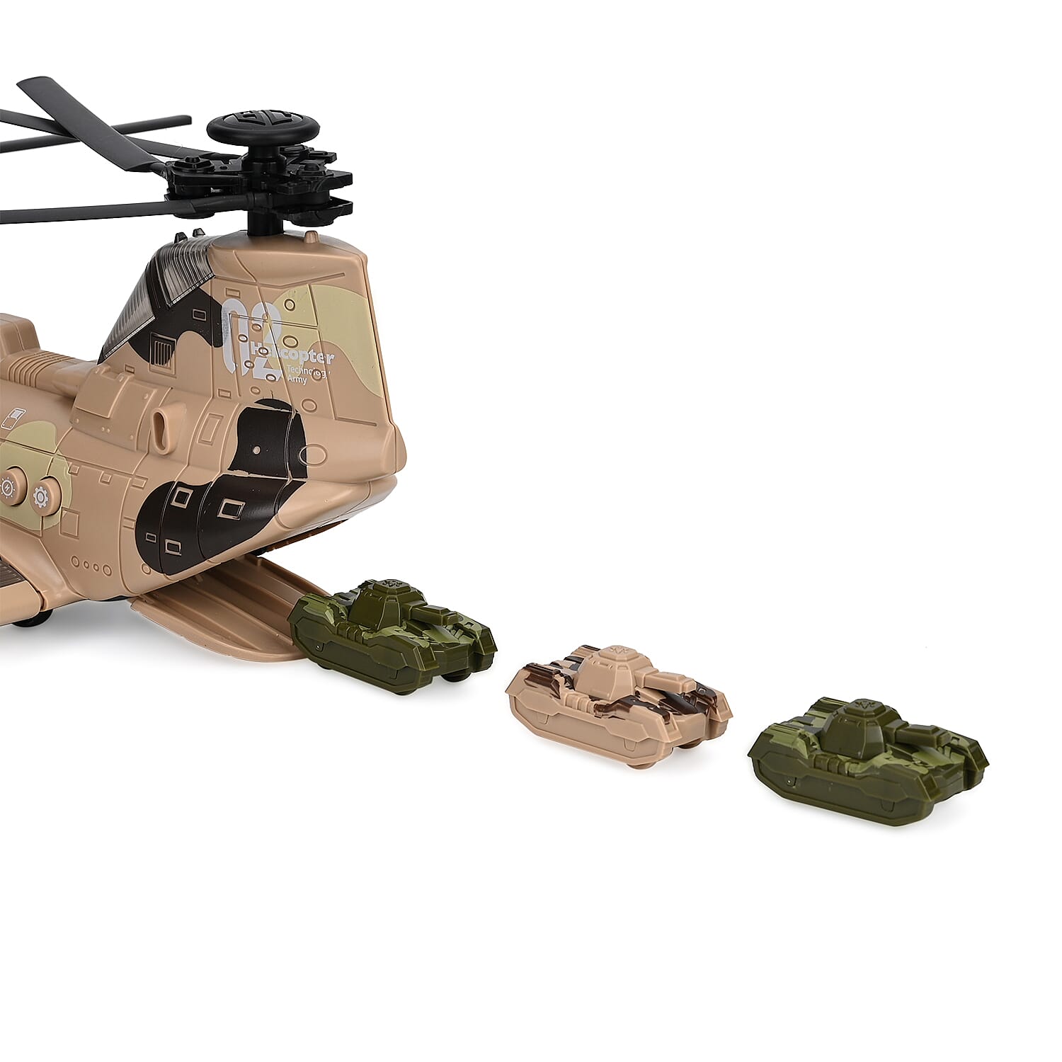 Electronic Military Plane Toy with Light And Music And 3 Army Tanks