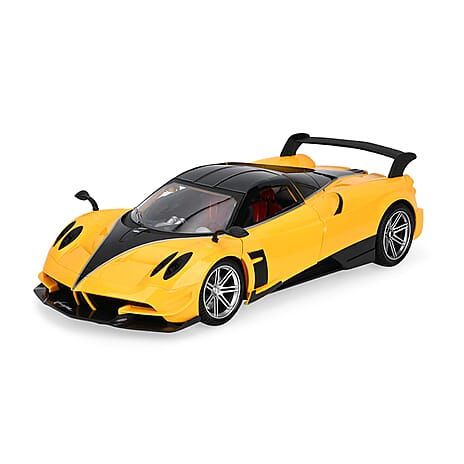 5 Function Remote Control Racing Car With Front & Rear Lights - Yellow