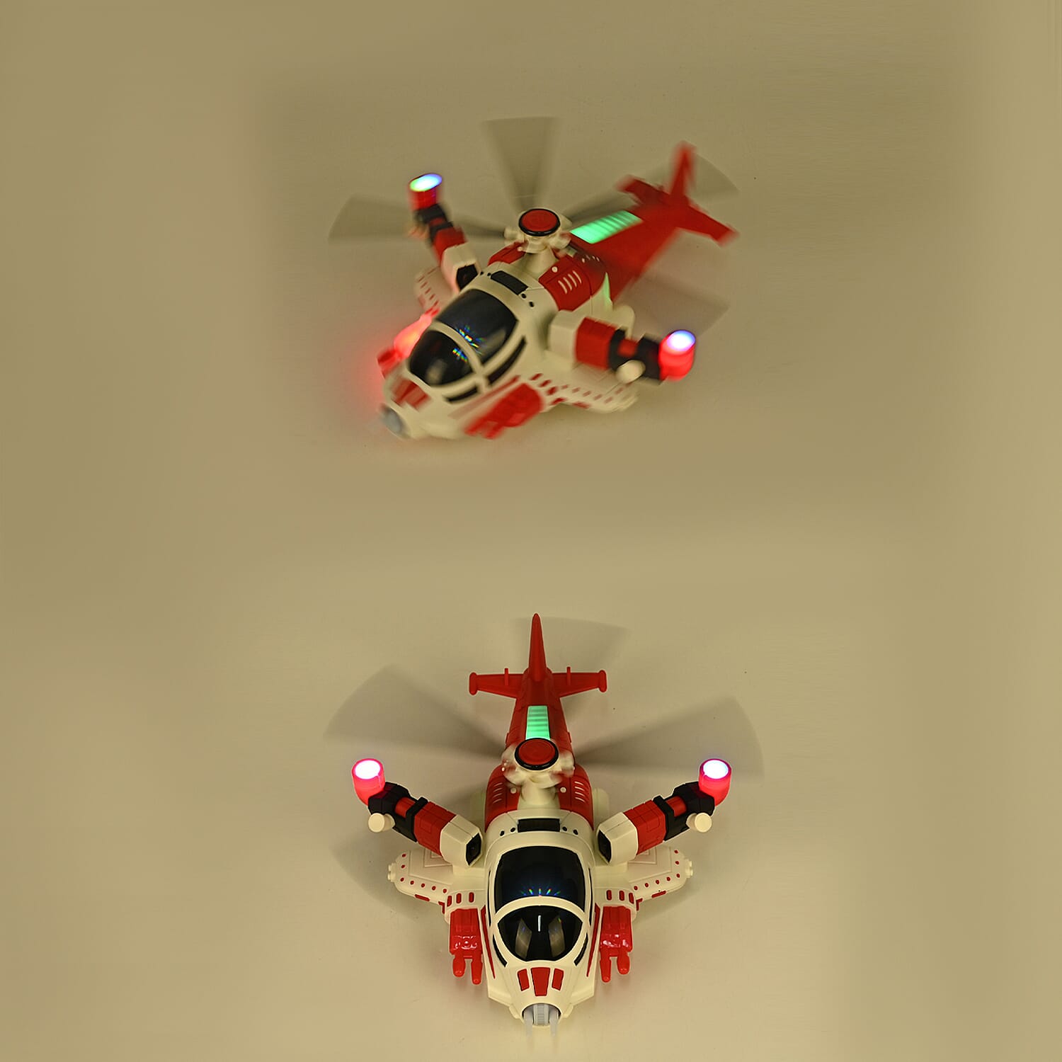 Electronic Light Music Fighter Plane - Red