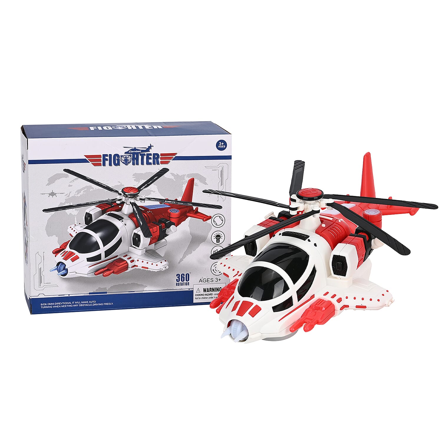 Electronic Light Music Fighter Plane - Red