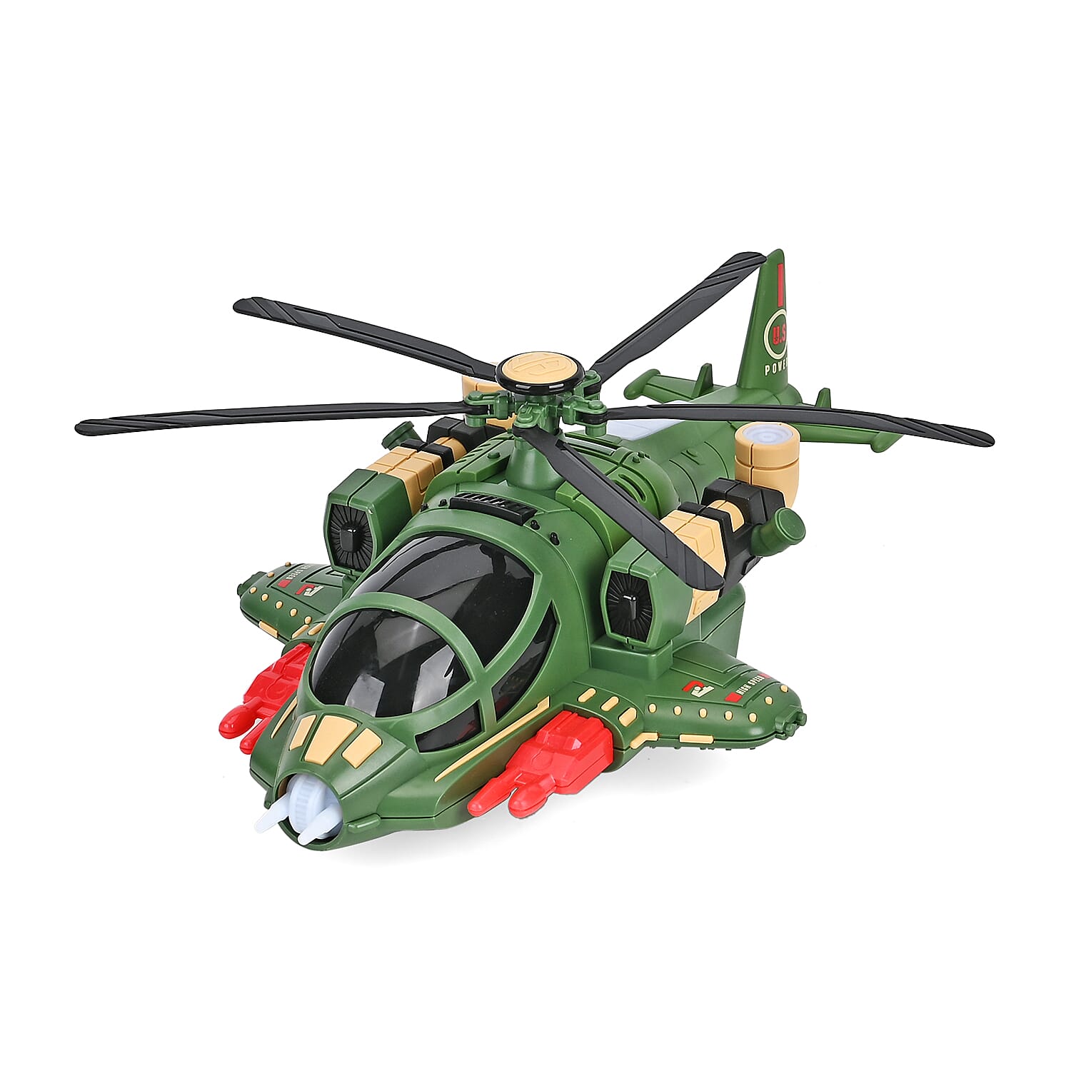 Electronic Light Music Fighter Plane - Green