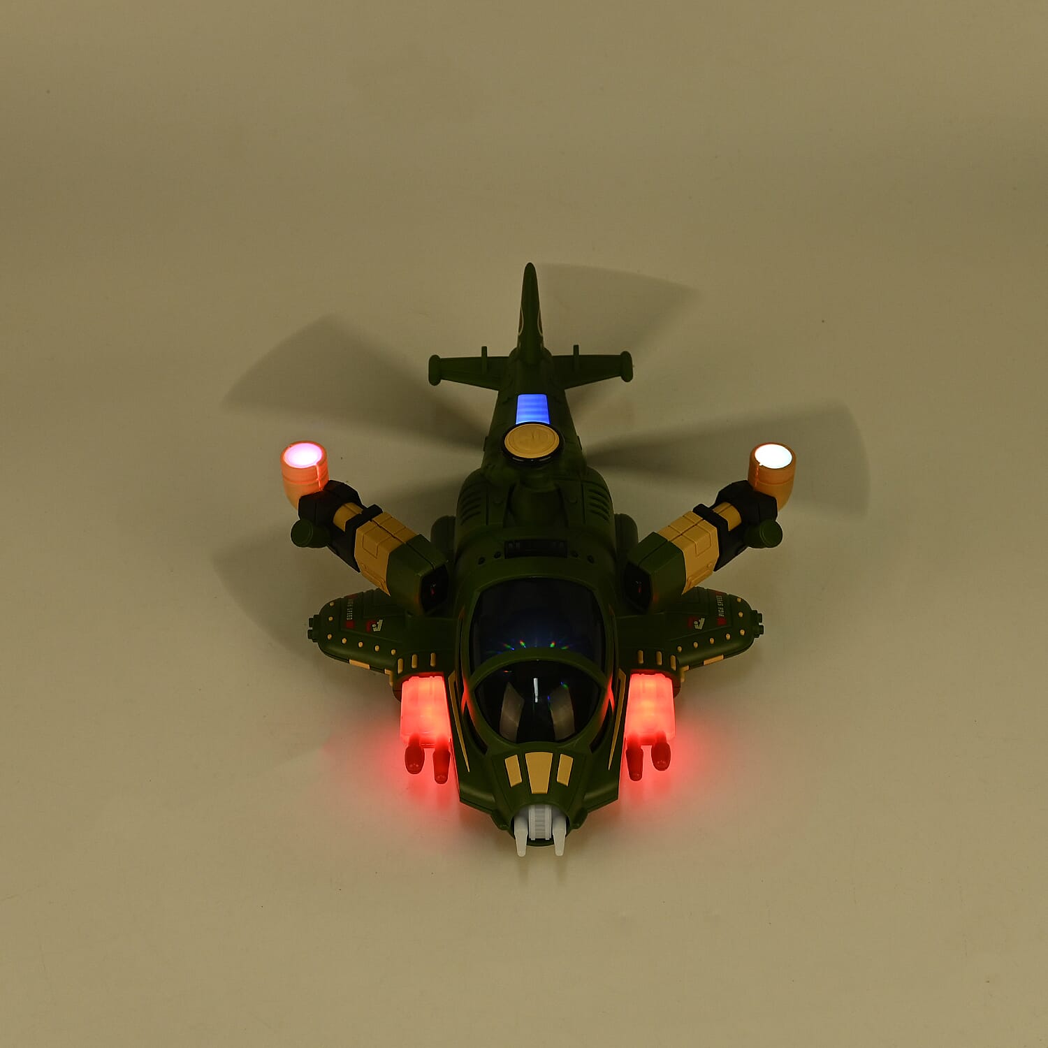 Electronic Light Music Fighter Plane - Green