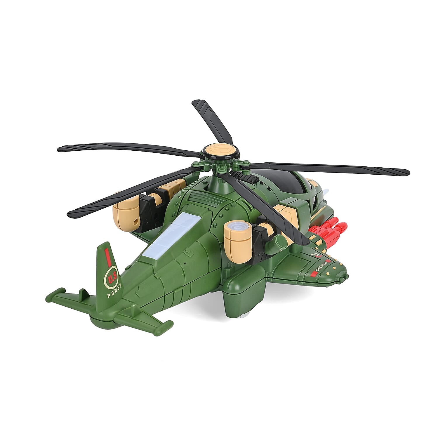 Electronic Light Music Fighter Plane - Green