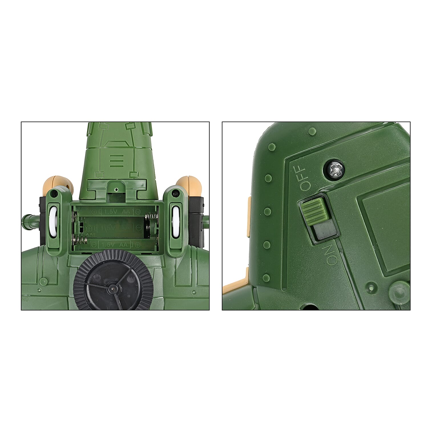 Electronic Light Music Fighter Plane - Green