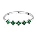 Created Malachite Bangle Pure White Stainless Steel