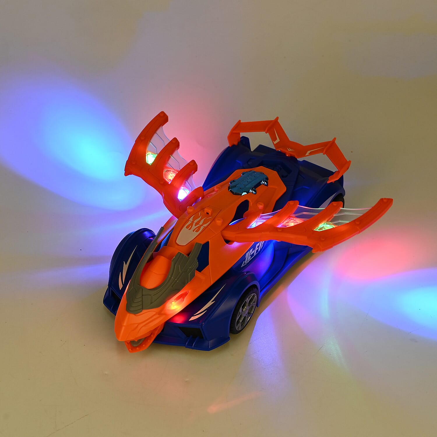 Electronic Light Music Mechanical Wing Dragon Car - Blue