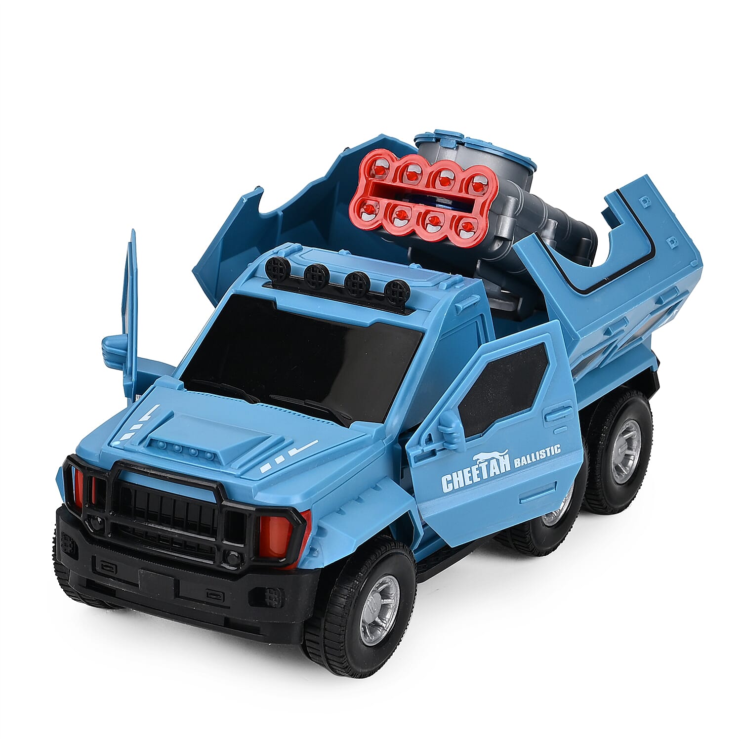 Electronic Light Music Army Truck - Blue