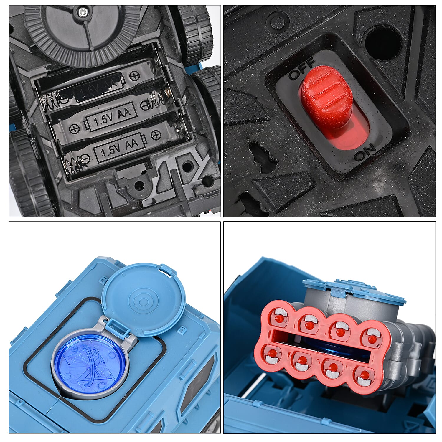 Electronic Light Music Army Truck - Blue