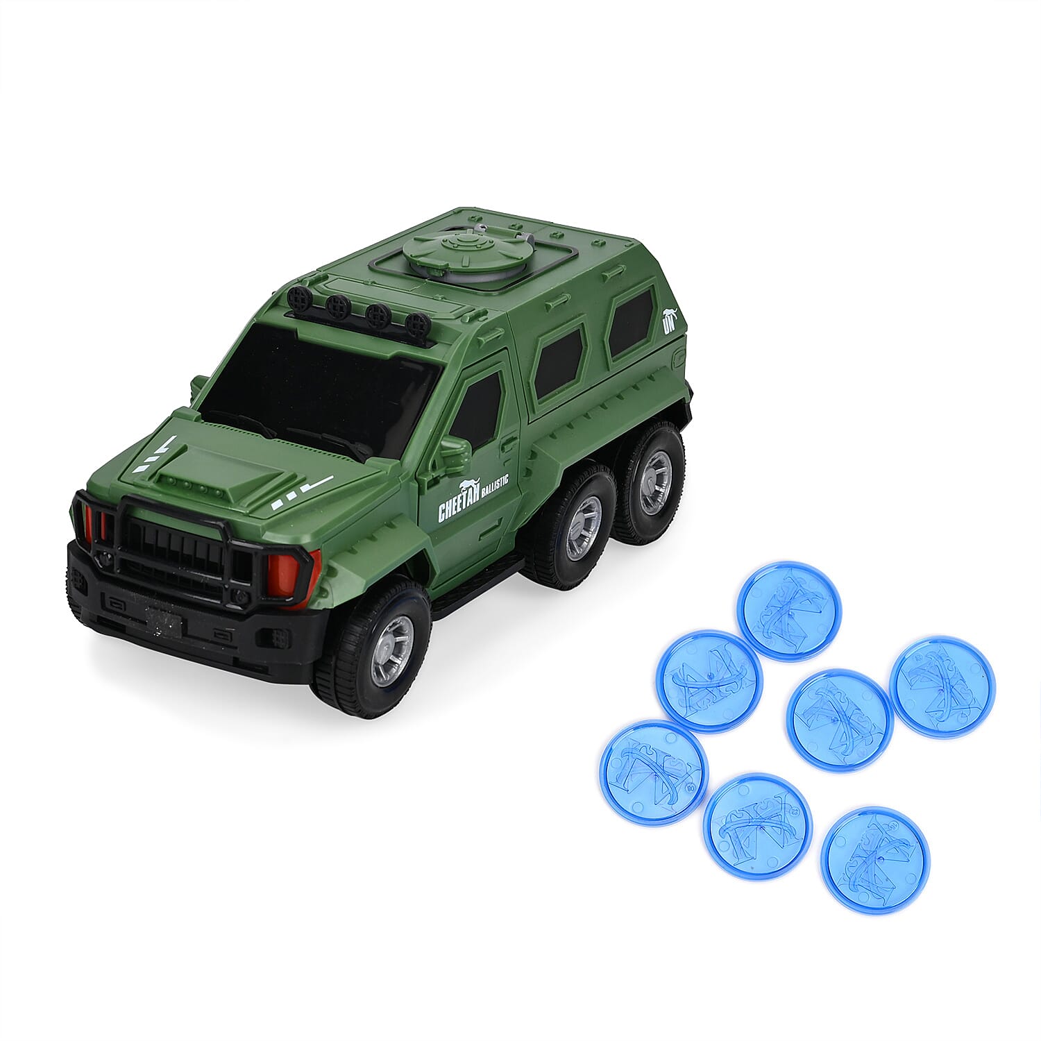 Electronic Light Music Army Truck - Green