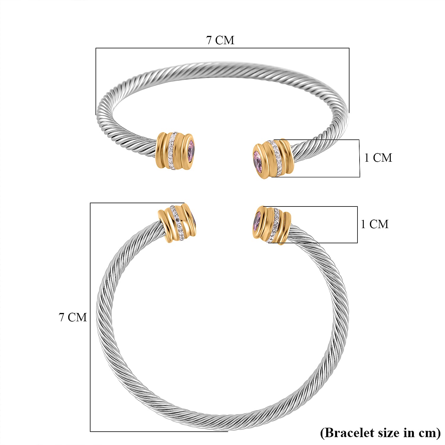 Crystal Bangle (Size - 7.5) 