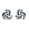 Back By Popular Demand - Blue Diamond  Fancy Earring in rhodium Sterling Silver 0.20 ct