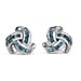 Back By Popular Demand - Blue Diamond  Fancy Earring in rhodium Sterling Silver 0.20 ct