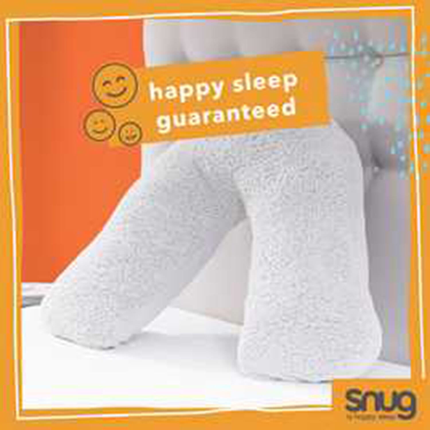 Snug Hug Buddy V Shape Pillow (Size 74x48cm) - White