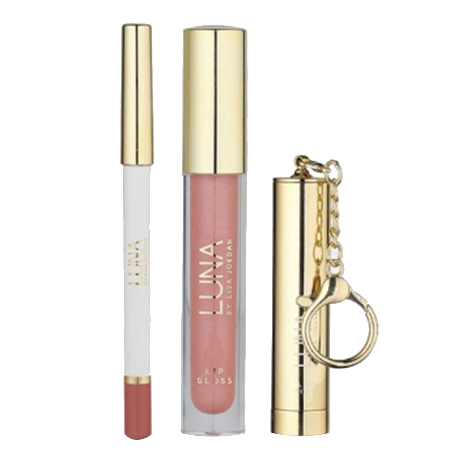 LUNA By Lisa Jordan Pout And Go Lip Set - Satin Lipstick, Lip Liner and Lip Gloss