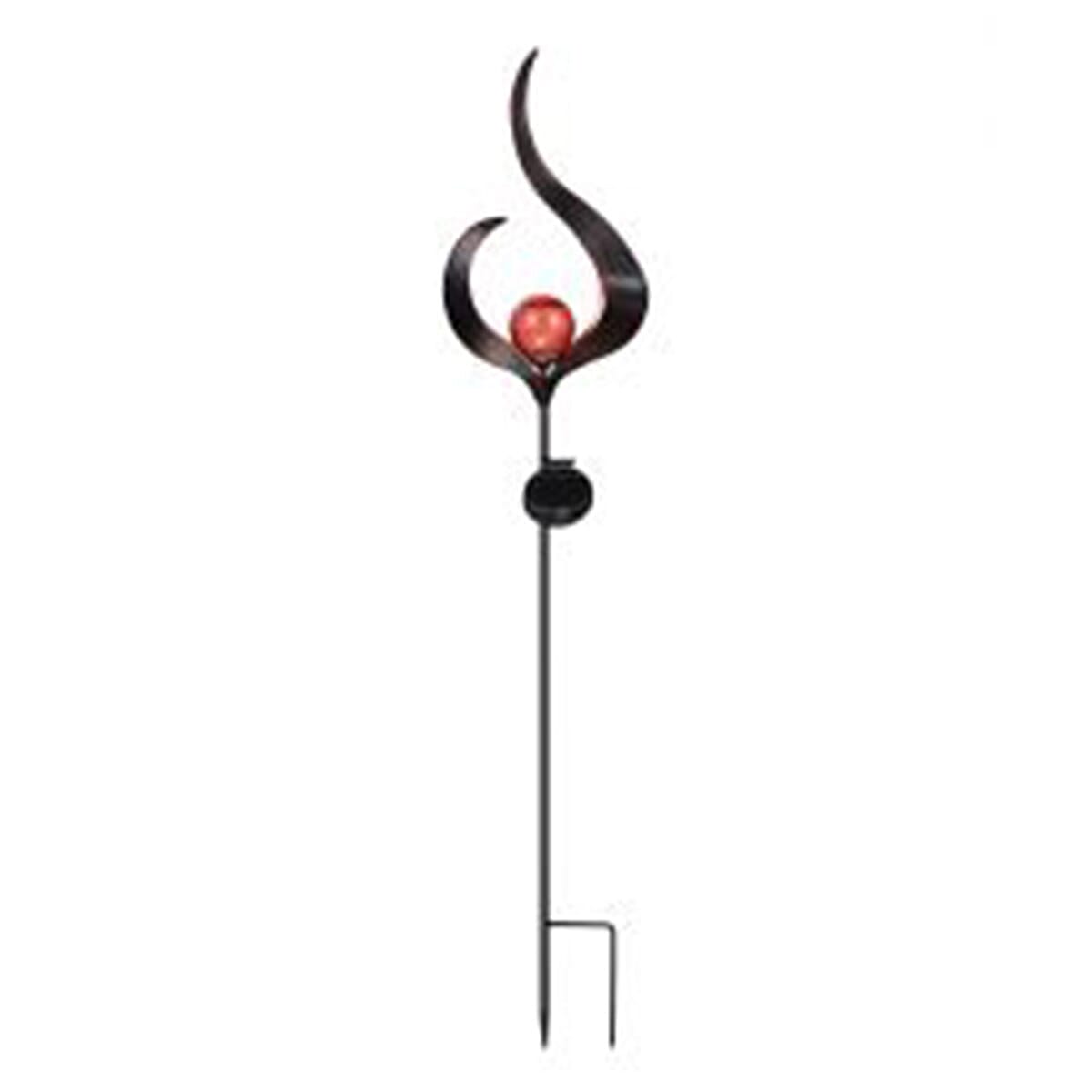 Vintage Swan LED Solar Ground Water Resistant Spike Light - Red