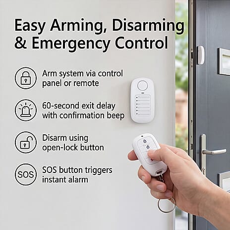 One Time Closeout Deal -- Smartwares Wireless Mini Alarm - White